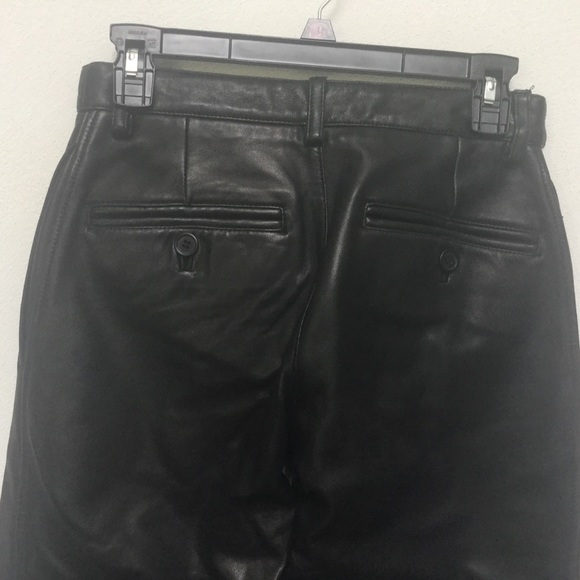 Pelle Studio Wilsons Black 100% Leather Pants Size 28 Straight Leg Western - Picture 4 of 6